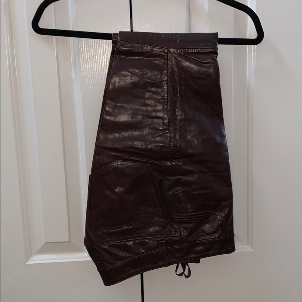 Brown Leather Gap Bootcut Jeans